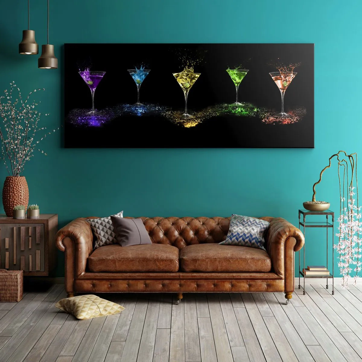 Obraz na plátne - Farby radosti v krištáľovom skle - 100x40 cm
