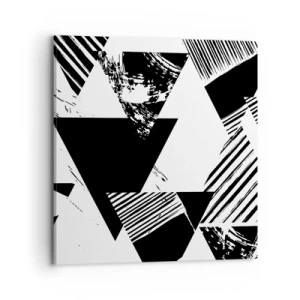 Obraz na plátne - Dážď trojuholníkov - 70x70 cm