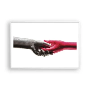 Plagát v bielom ráme - Spolu aj keď sme odlišní - 91x61 cm