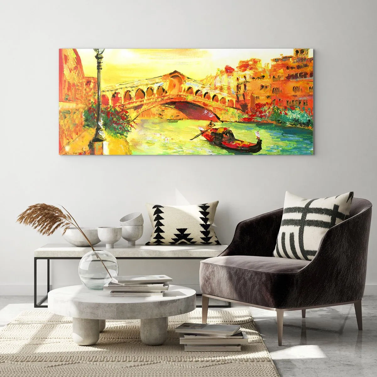 Obraz na skle - Púť zamilovaných - 100x40 cm