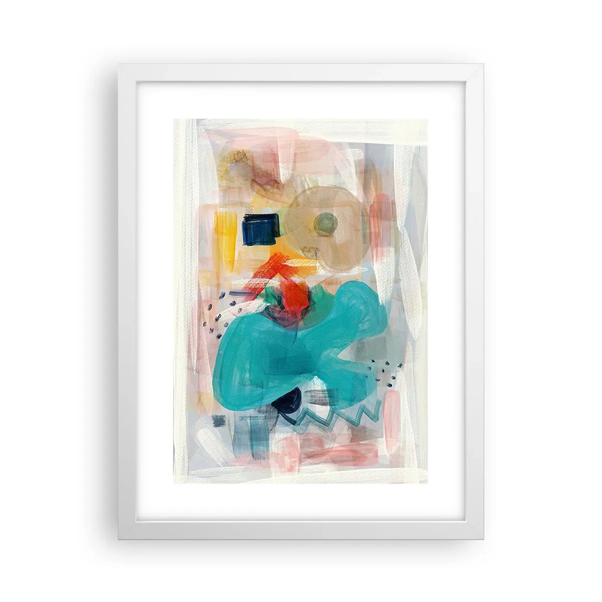 Plagát v bielom ráme - Farebná hra - 30x40 cm