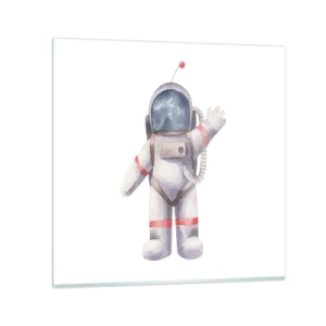 Obraz na skle - Tak zatiaľ! - 40x40 cm