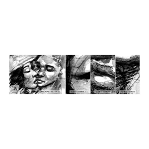 Vzorka samolepiacej fototapety Deluxe Sticker - Nežný okamih - Bozky, Láska, Milenci - 100x30 cm