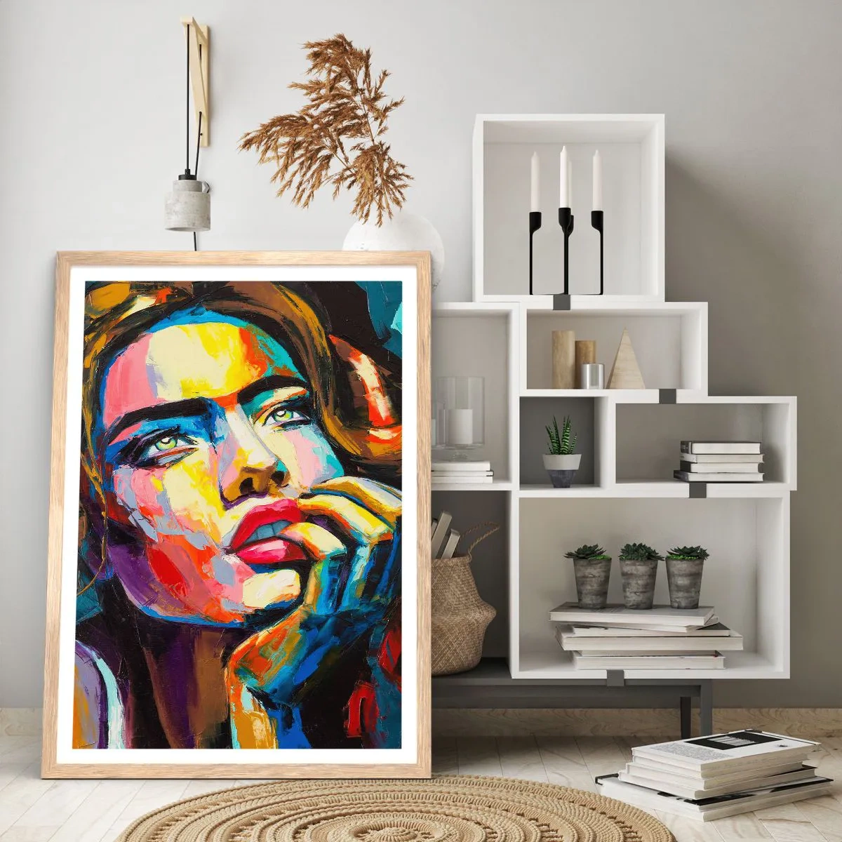 Plagát v ráme zo svetlého duba - Sny, ako vtáky letia oblohou - 30x40 cm