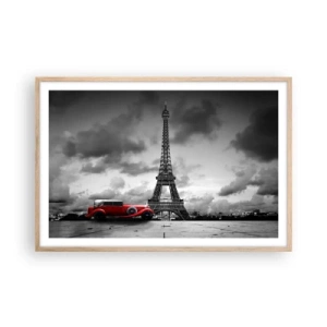 Plagát v ráme zo svetlého duba - Nie tak dávno v Paríži - 91x61 cm