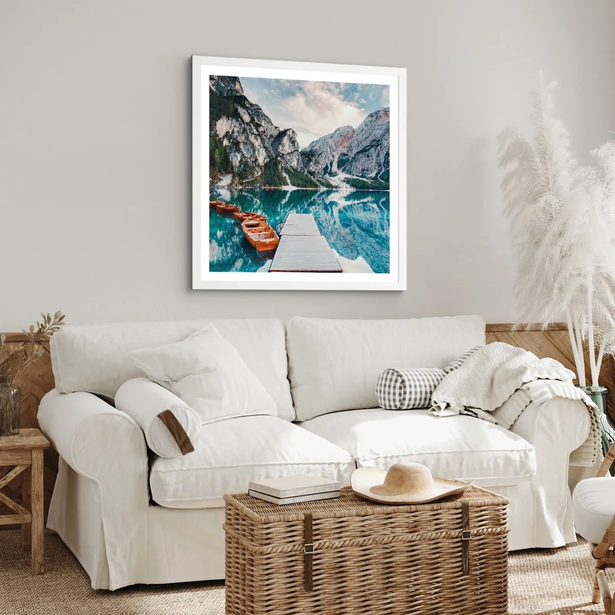 Plagát v bielom ráme - Ukážeme vám krásu - 40x40 cm