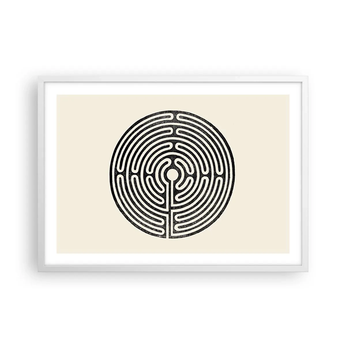 Plagát v bielom ráme - Tajomný poriadok - 70x50 cm