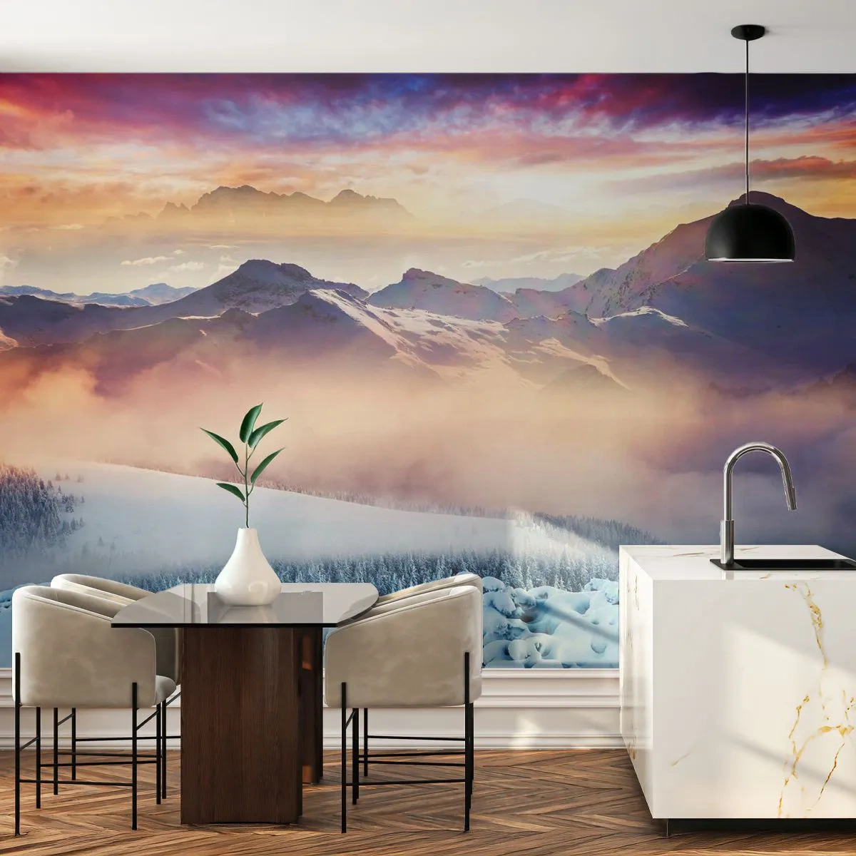 Fototapeta Premium Sand - Sila a čistota prírody - Krajina, hory, Zima - 100x70 cm