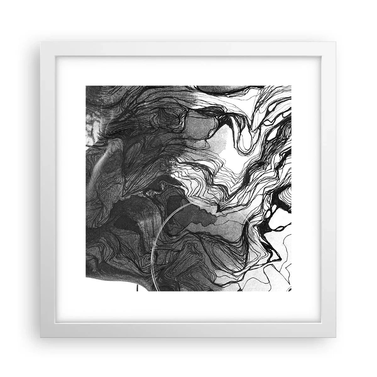 Plagát v bielom ráme - Zapletená v snoch - 30x30 cm