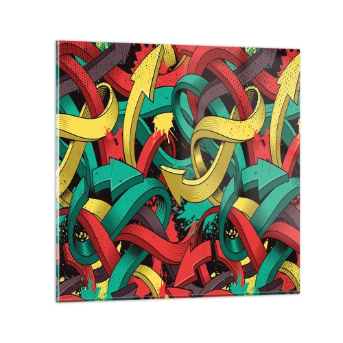 Obraz na skle - Kadiaľ do cieľa? - 70x70 cm