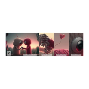 Vzorka samolepiacej fototapety Deluxe Sticker - Každý môže milovať - Vlna, Detský, Láska - 100x30 cm