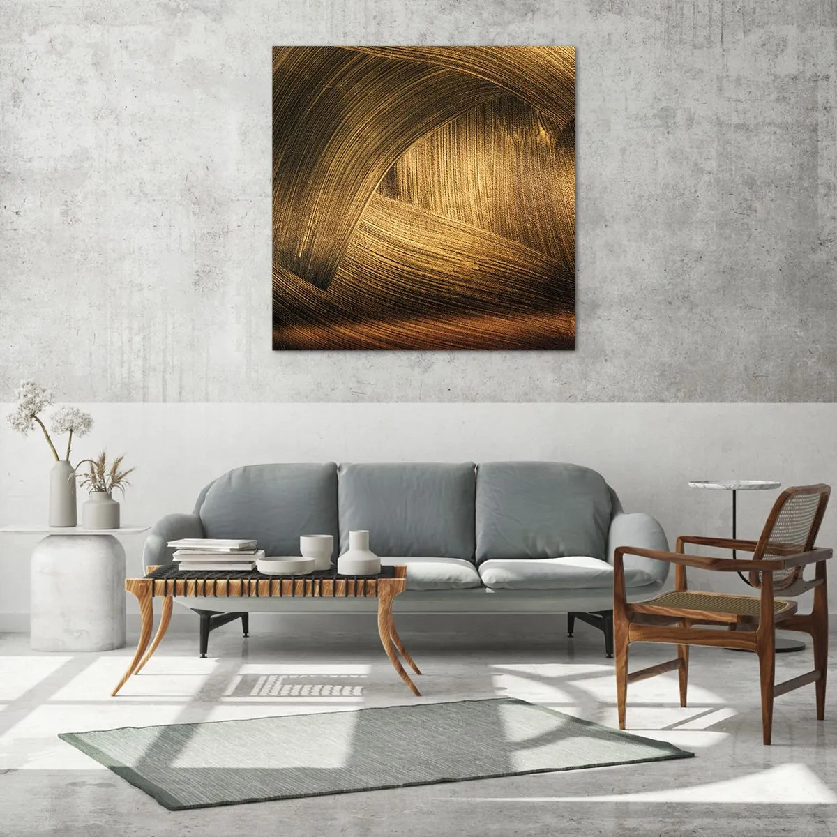 Obraz na skle - V zlatom labyrinte - 50x50 cm