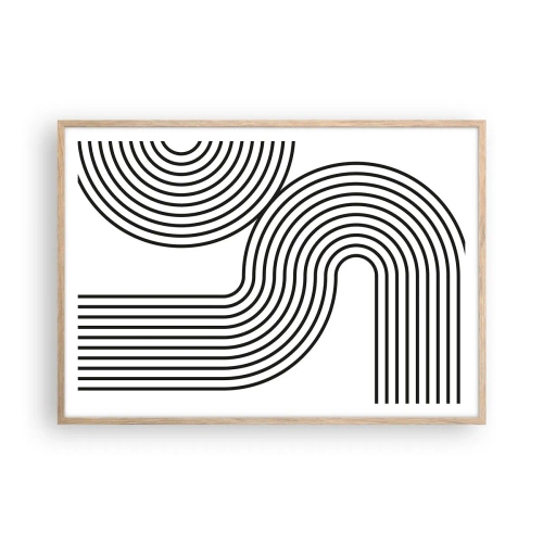 Plagát v ráme zo svetlého duba - V zákrute - 100x70 cm