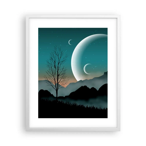 Plagát v bielom ráme - Karneval hviezdnej noci - 40x50 cm