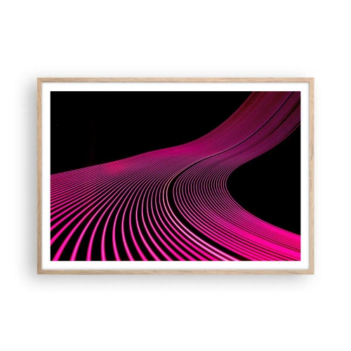 Plagát v ráme zo svetlého duba - Bulvár svetla - 100x70 cm