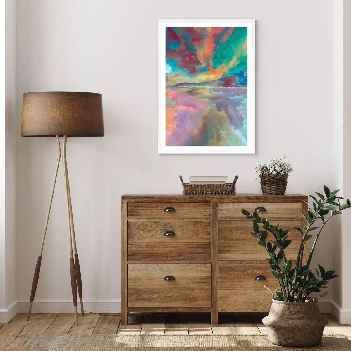 Plagát v bielom ráme - Dve neba - 70x100 cm