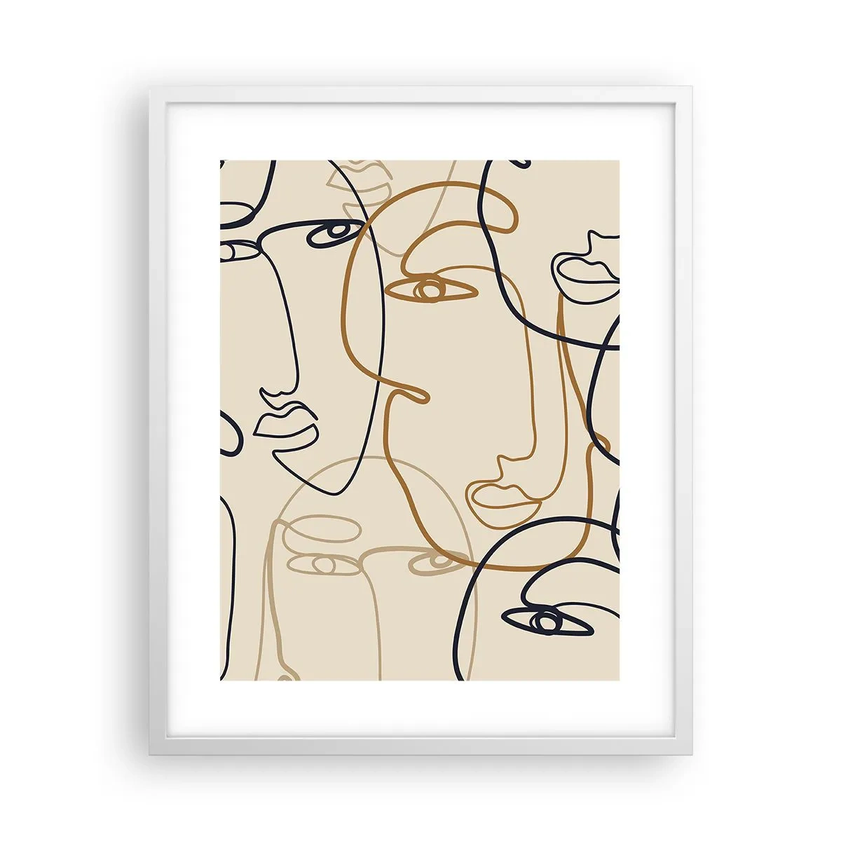 Plagát v bielom ráme - Portrét znásobený - 40x50 cm