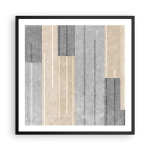 Plagát v čiernom ráme - Kompozícia: drž sa - 60x60 cm