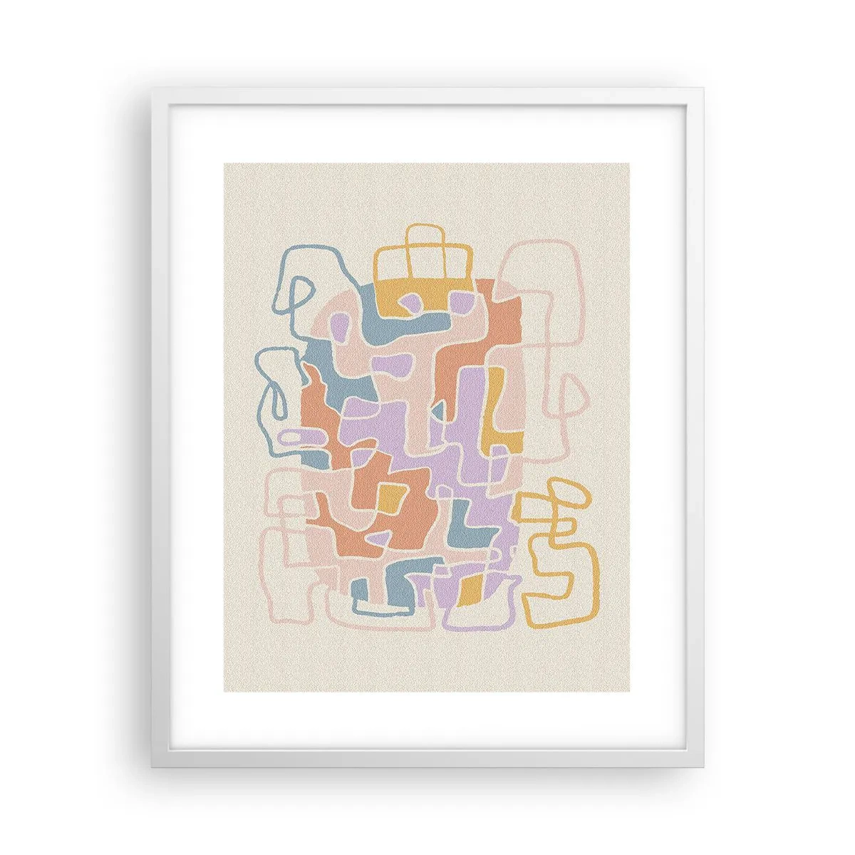 Plagát v bielom ráme - Labyrint – veselé dobrodružstvo - 40x50 cm
