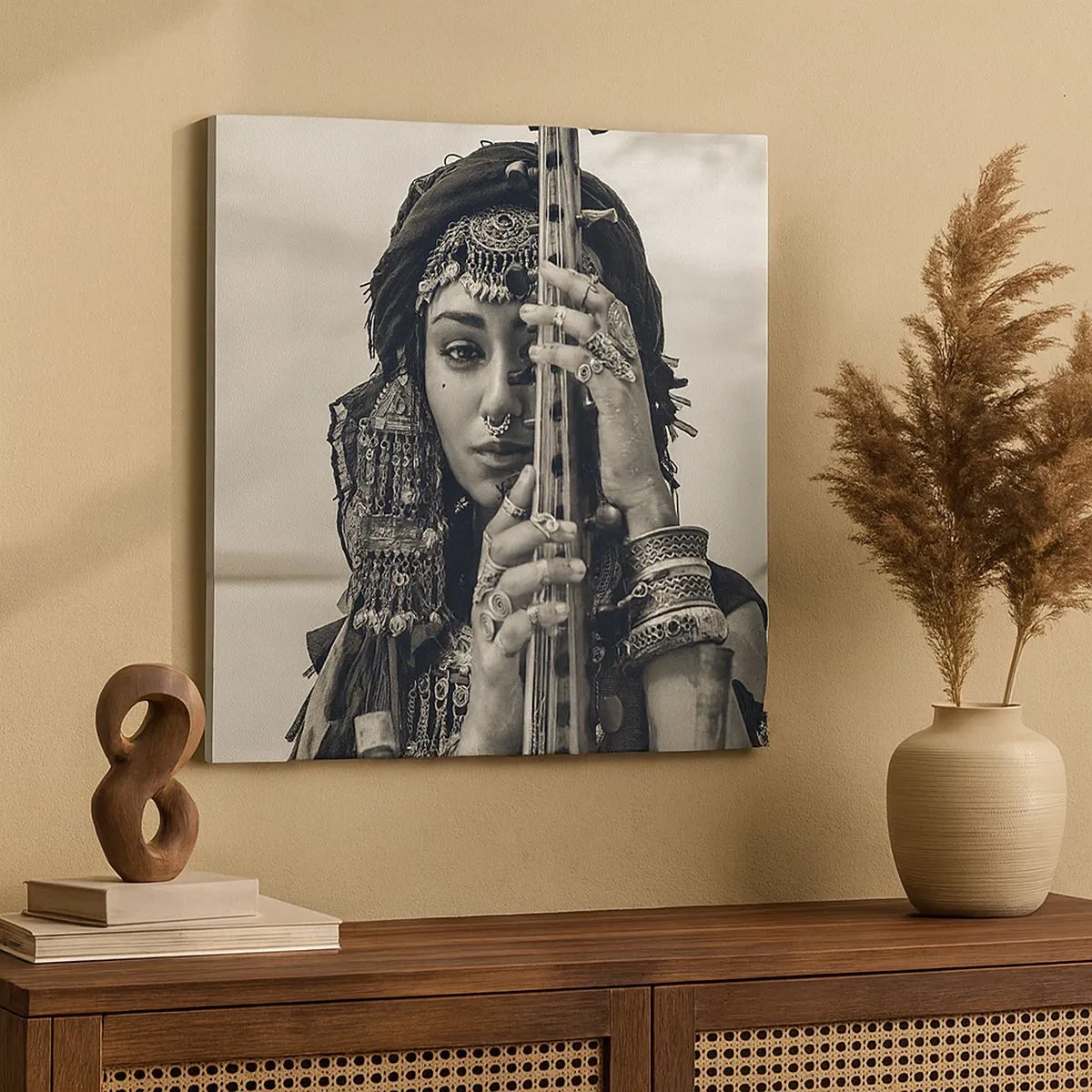 Obraz na plátne - Samotná hudba orientu - 30x30 cm