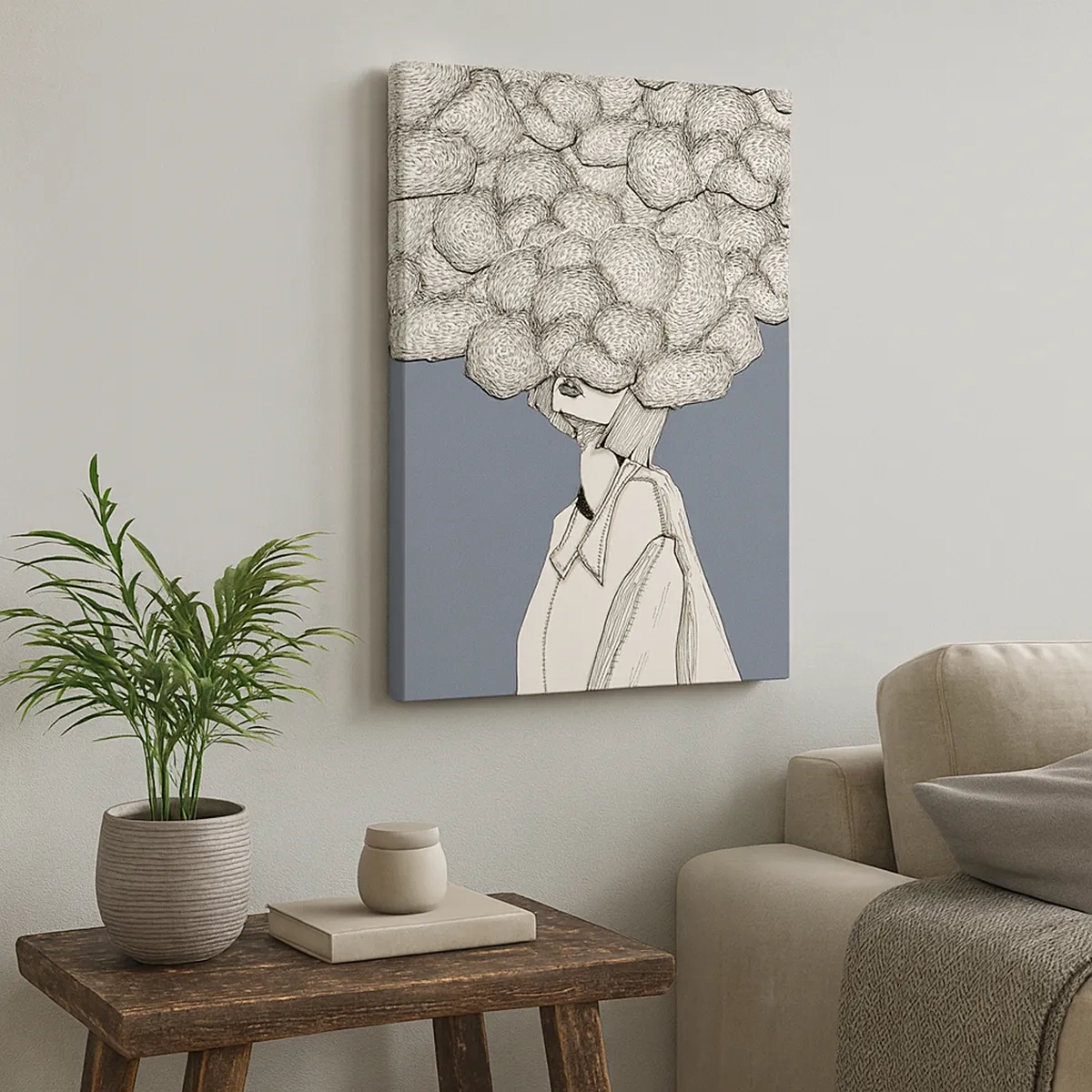 Obraz na plátne - S hlavou v oblakoch - 50x70 cm