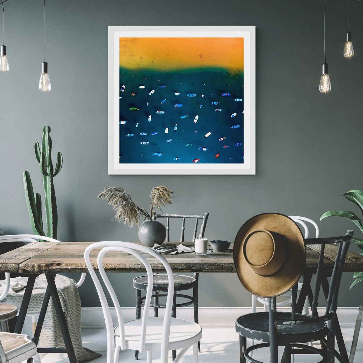 Plagát v bielom ráme - Prázdninová hra - 40x40 cm