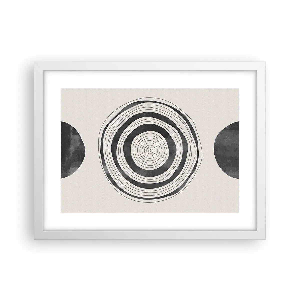 Plagát v bielom ráme - Dôležité je to, čo je uprostred - 40x30 cm