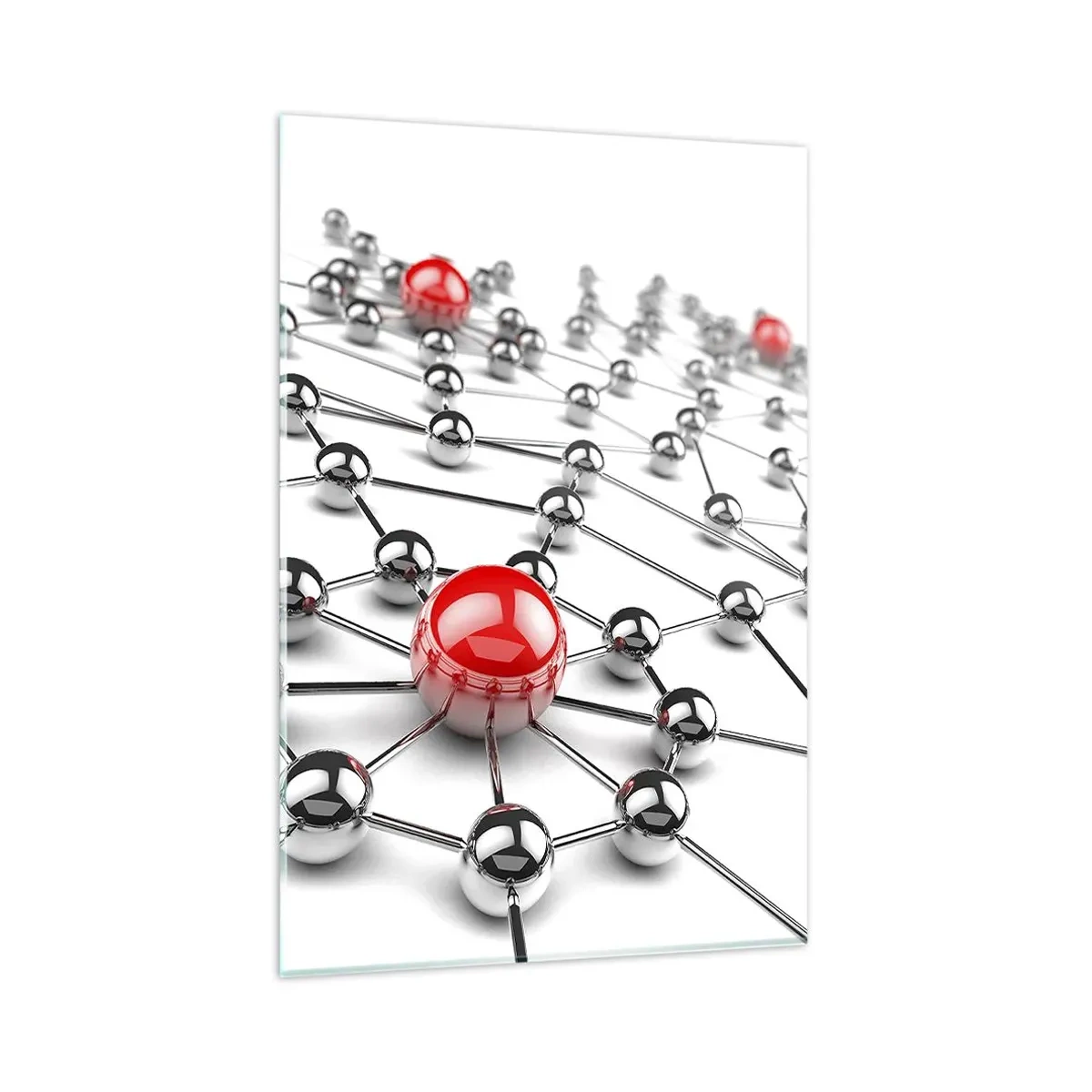 Obraz na skle - Strieborná sieť - 80x120 cm