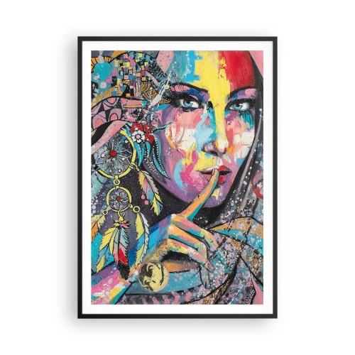 Plagát v čiernom ráme - Mlč, než pochopíš - 70x100 cm