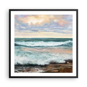 Plagát v čiernom ráme - Tu uhladíš dušu - 60x60 cm