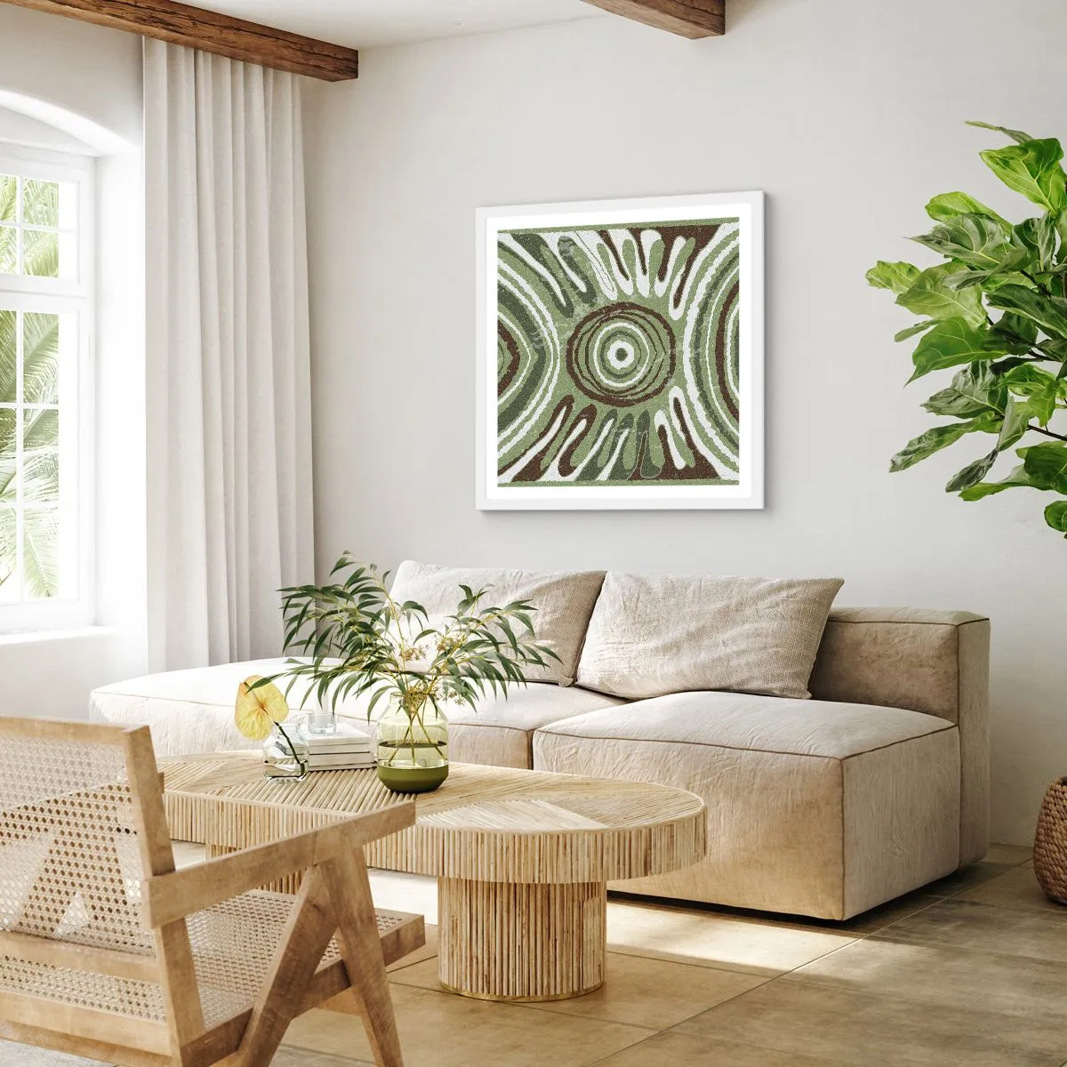 Plagát v bielom ráme - Explózia emócií - 60x60 cm