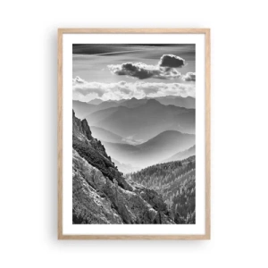 Plagát v ráme zo svetlého duba - Až k horizontu - 50x70 cm