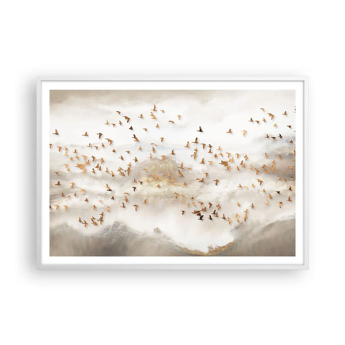 Plagát v bielom ráme - Už je čas... - 100x70 cm