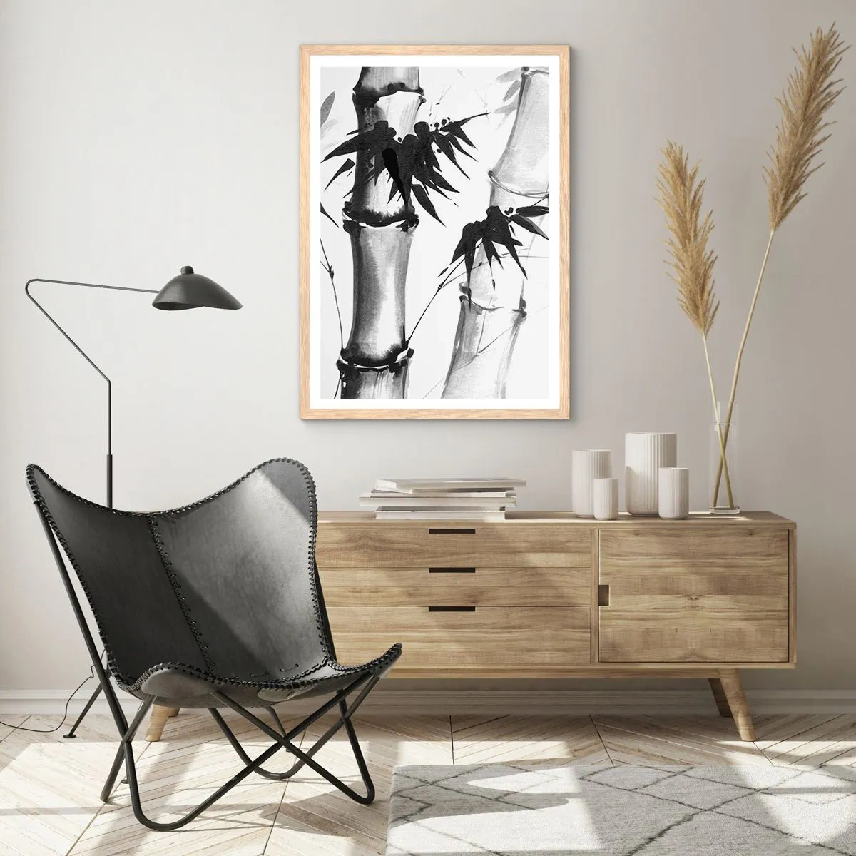 Plagát v ráme zo svetlého duba - Blízky záber na orient - 50x70 cm