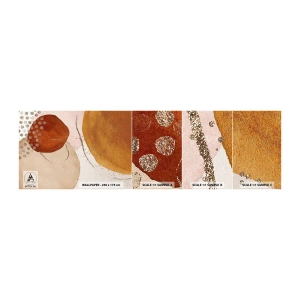 Vzorka samolepiacej fototapety Deluxe Sticker - Zaoblenie a pohyb - Abstrakcia, Kus, Moderný vzor - 100x30 cm