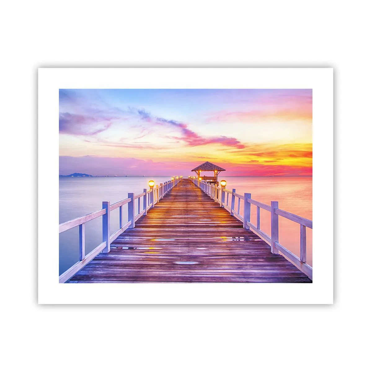 Plagát - Ľaliovo-zlaté ticho večera - 50x40 cm