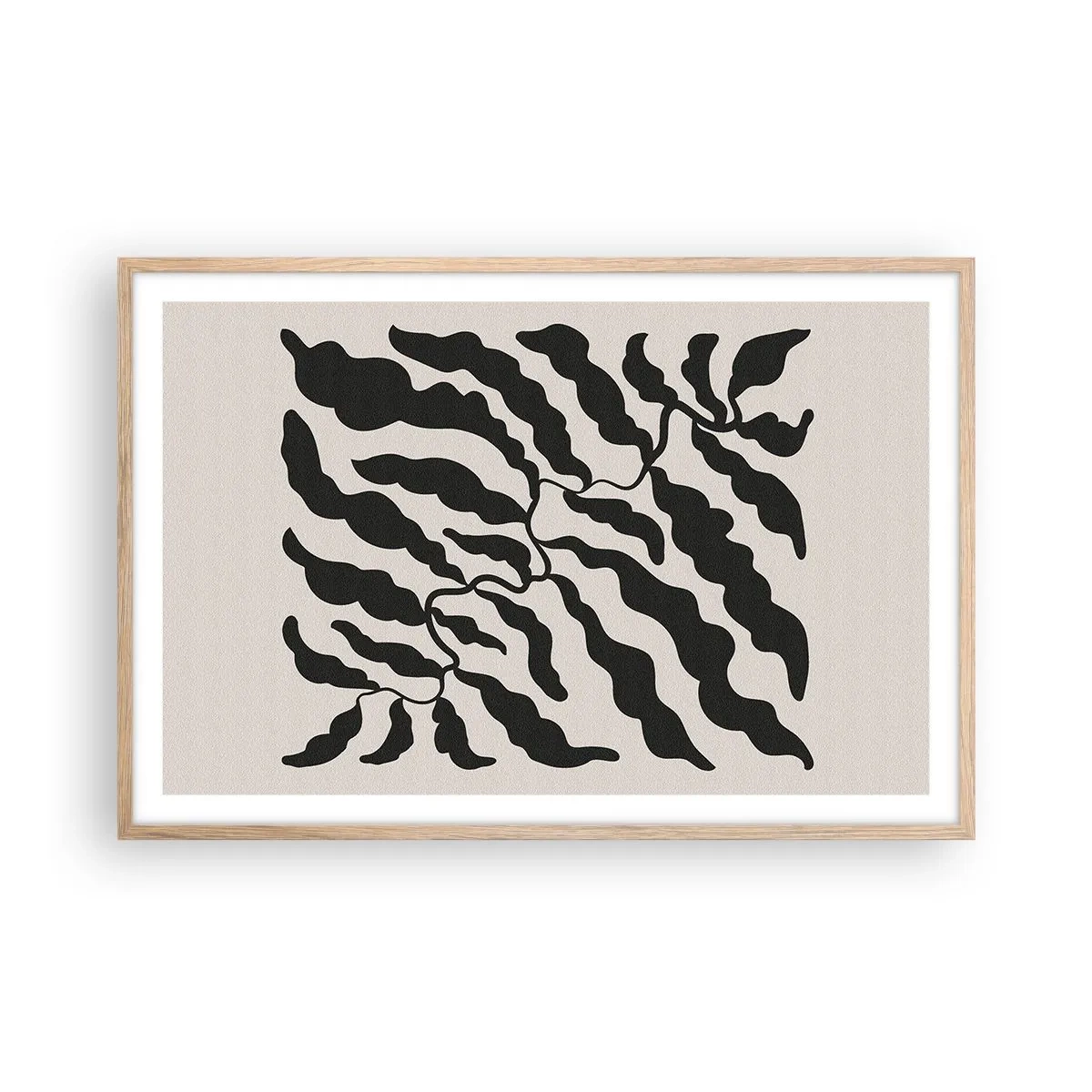 Plagát v ráme zo svetlého duba - Povaha štvorca - 91x61 cm