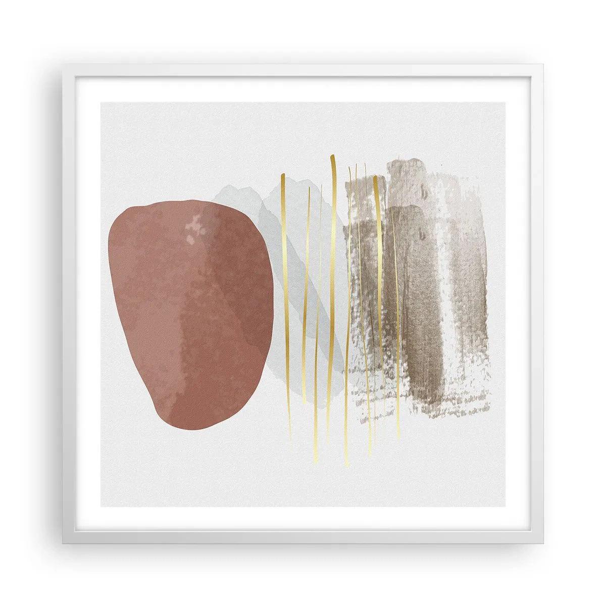 Plagát v bielom ráme - Abstraktná kolonáda - 60x60 cm