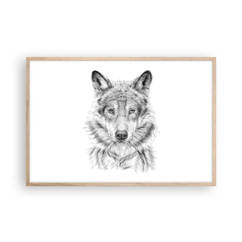 Plagát v ráme zo svetlého duba - Rodený vodca - 91x61 cm