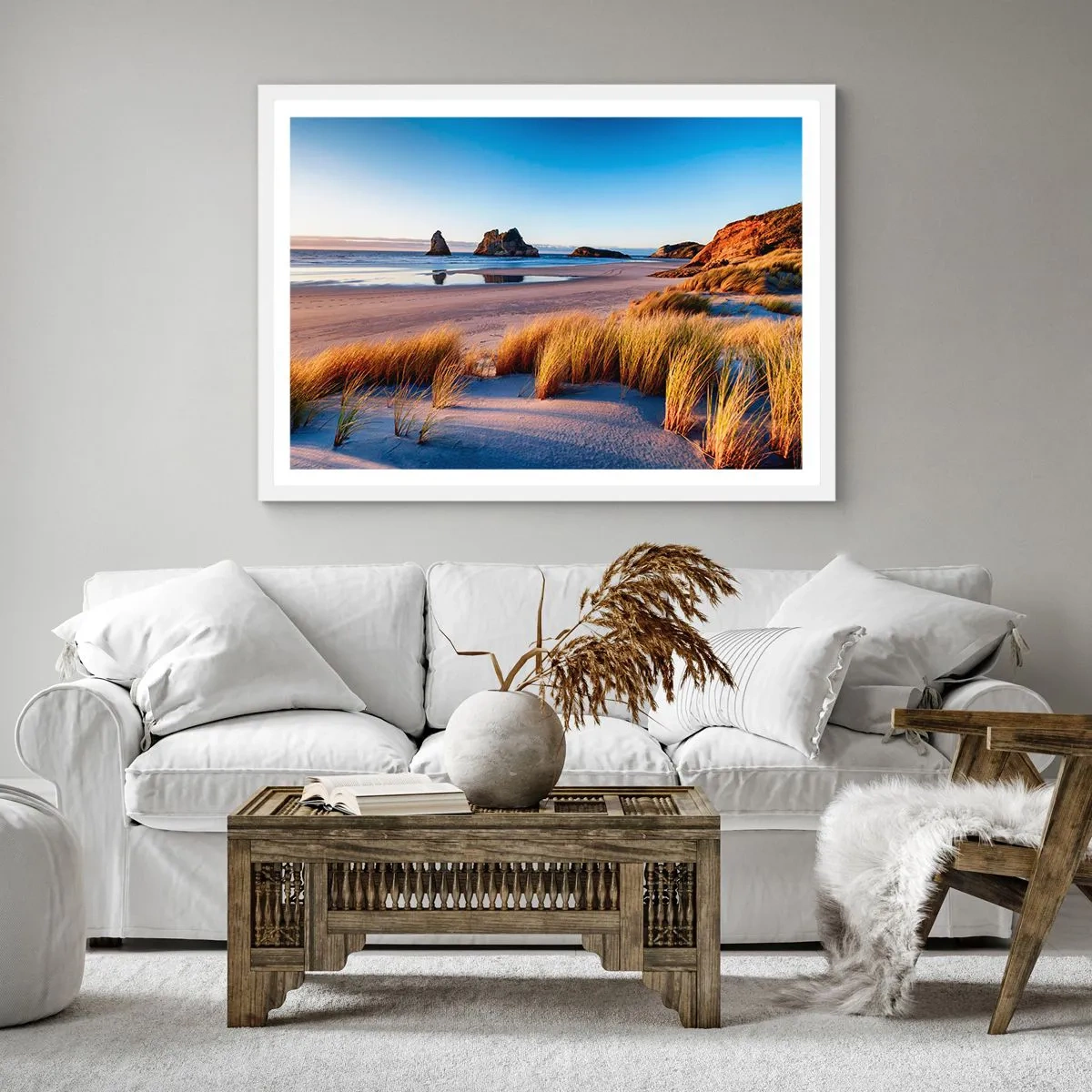 Plagát v bielom ráme - Pre hľadačov pokoja - 60x60 cm