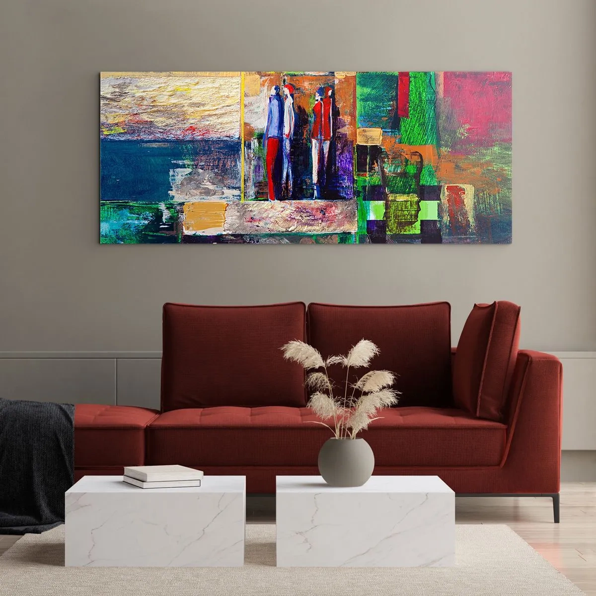 Obraz na skle - Vzťahy a emócie - 140x50 cm