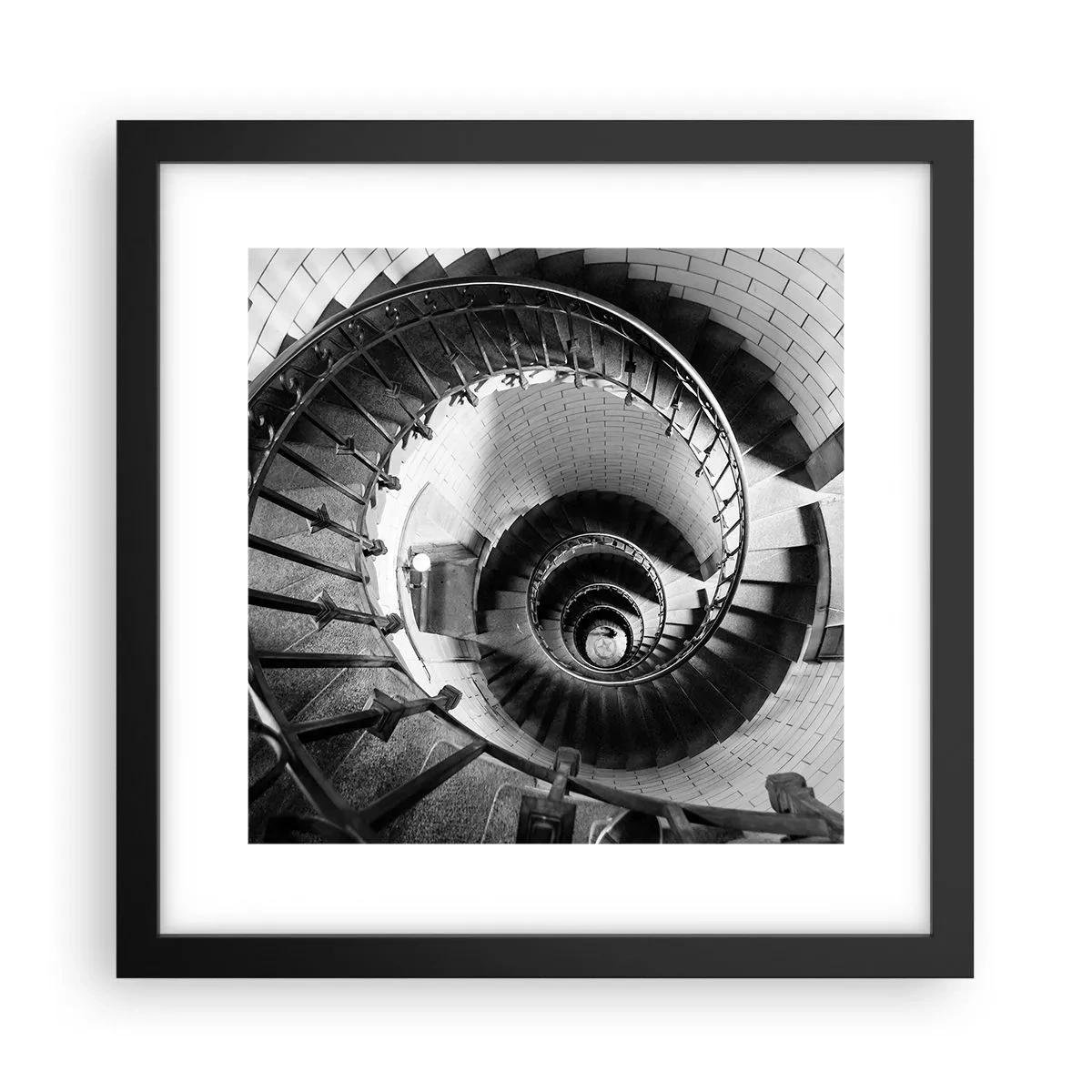 Plagát v čiernom ráme - Len vyššie a vyššie - 30x30 cm