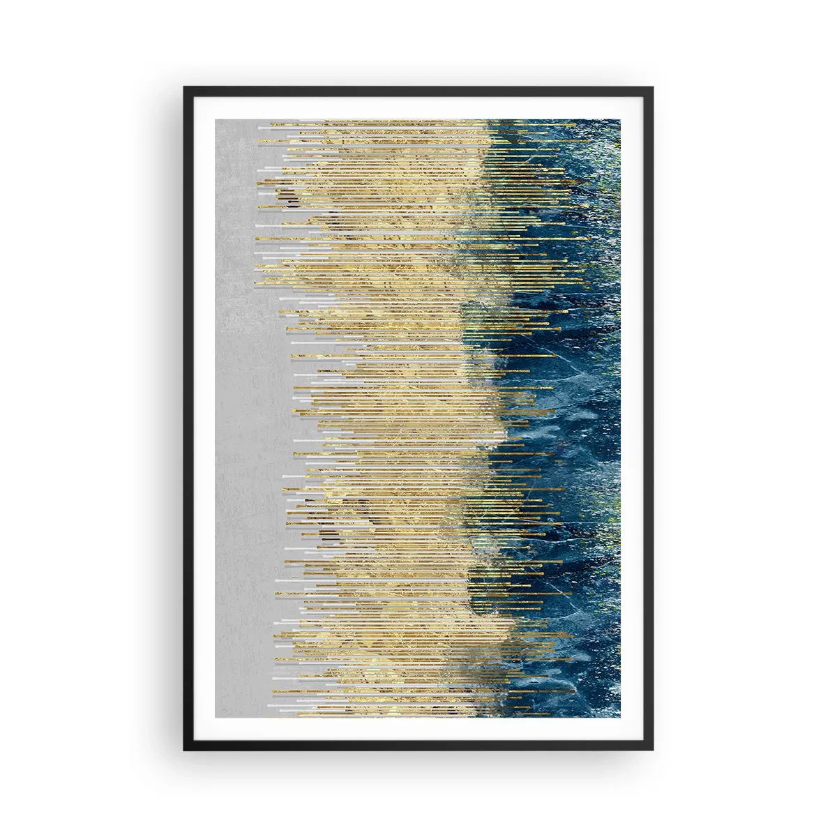 Plagát v čiernom ráme - Pozlátená hranica - 70x100 cm