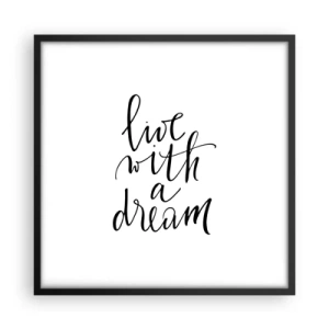 Plagát v čiernom ráme - Of course - 50x50 cm