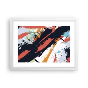 Plagát v bielom ráme - Dynamická kompozícia - 40x30 cm