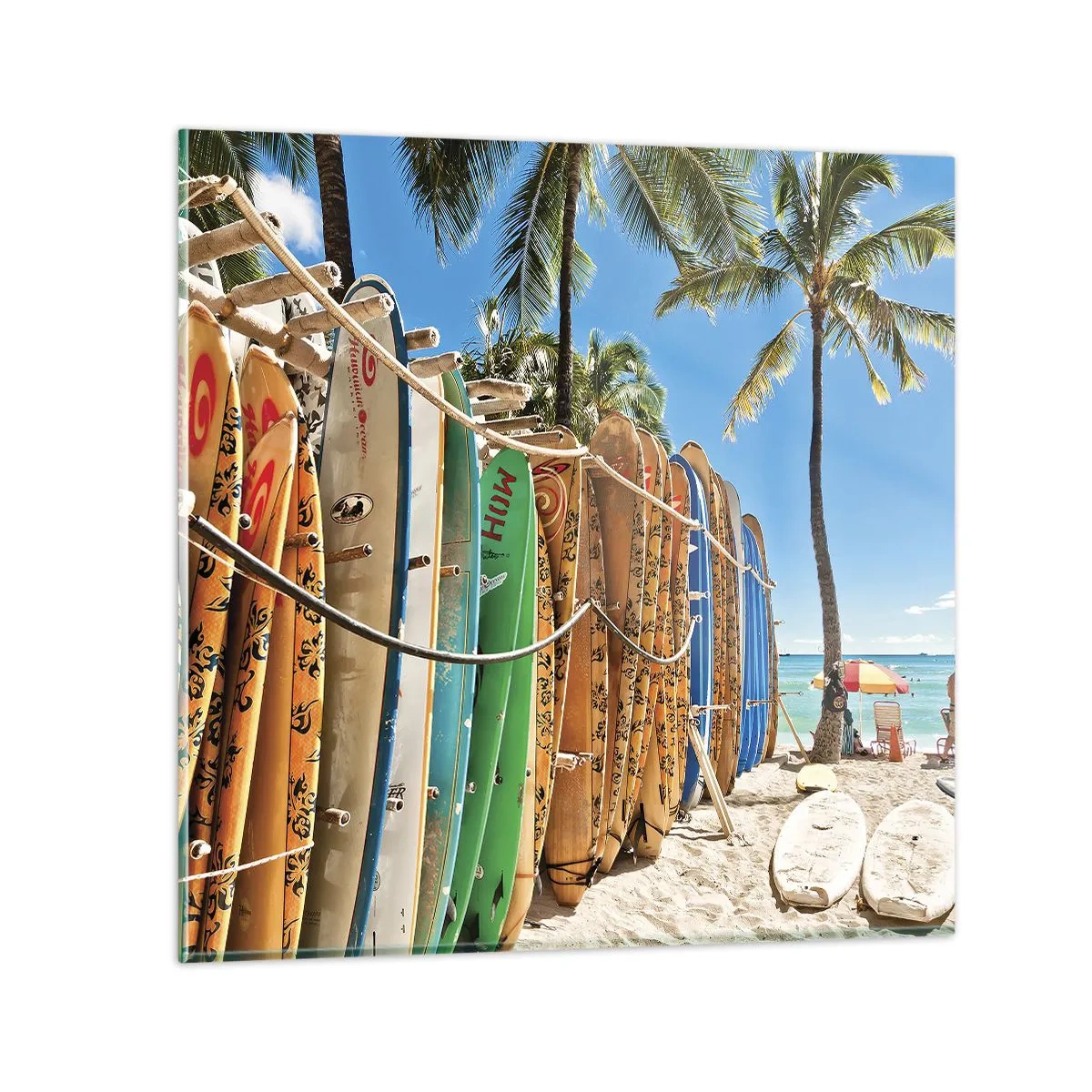Obraz na skle - Slnečná zábava - 40x40 cm
