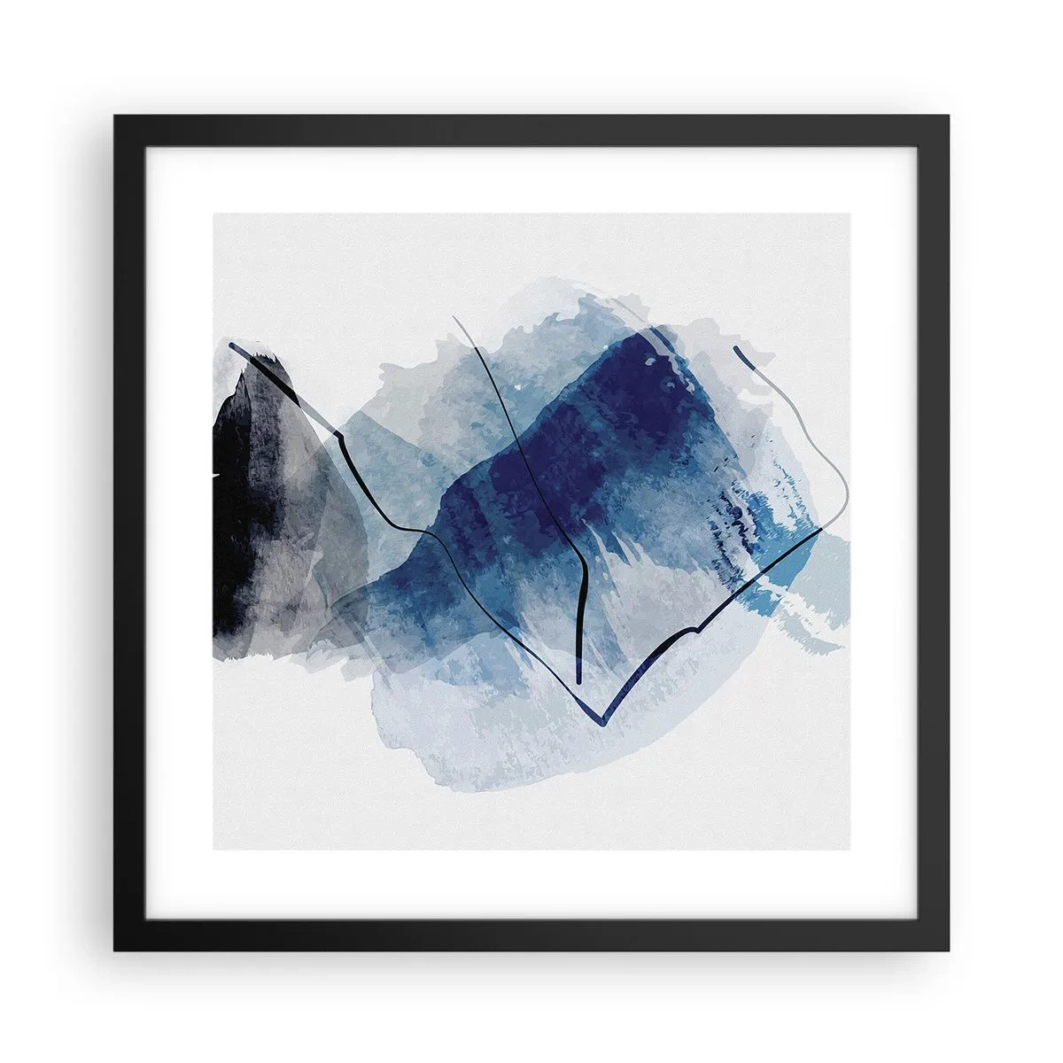 Plagát v čiernom ráme - Ľadová hora - 40x40 cm