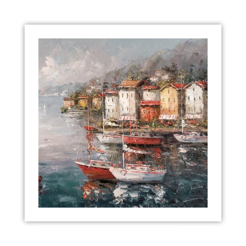 Plagát - Romantický prístav - 50x50 cm