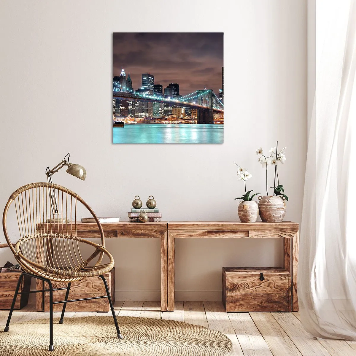 Obraz na plátne - Svetlá veľkomesta - 60x60 cm