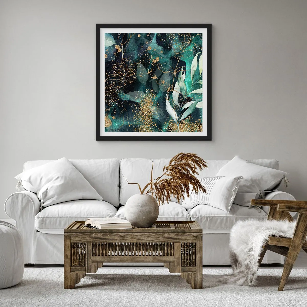 Plagát v čiernom ráme - Kúzelná záhrada - 40x40 cm